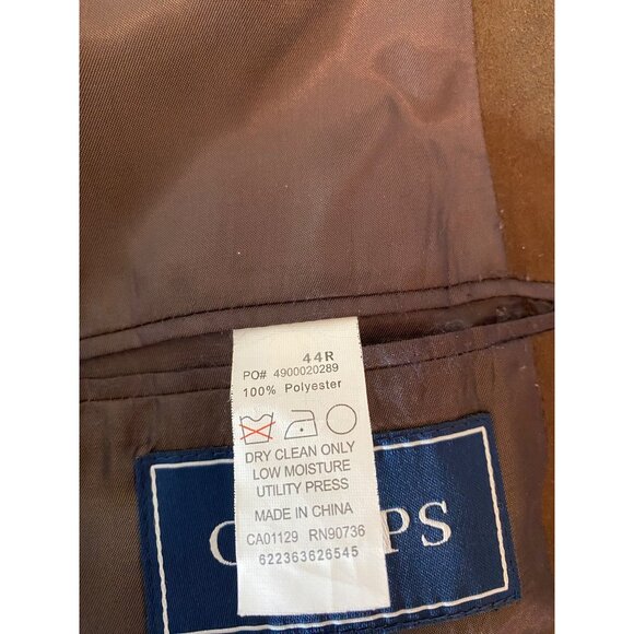 Chaps Mens Brown Blazer Size 44R - Picture 3 of 12